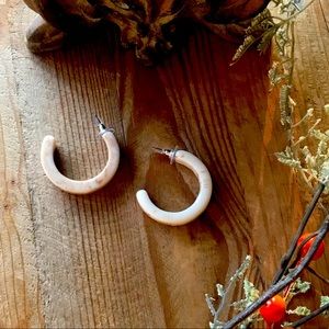 Marbled Half Hoop Earring